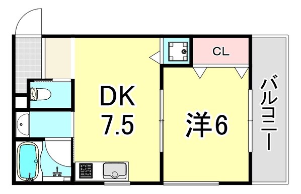 ガーデンプレス南武庫之荘の物件間取画像